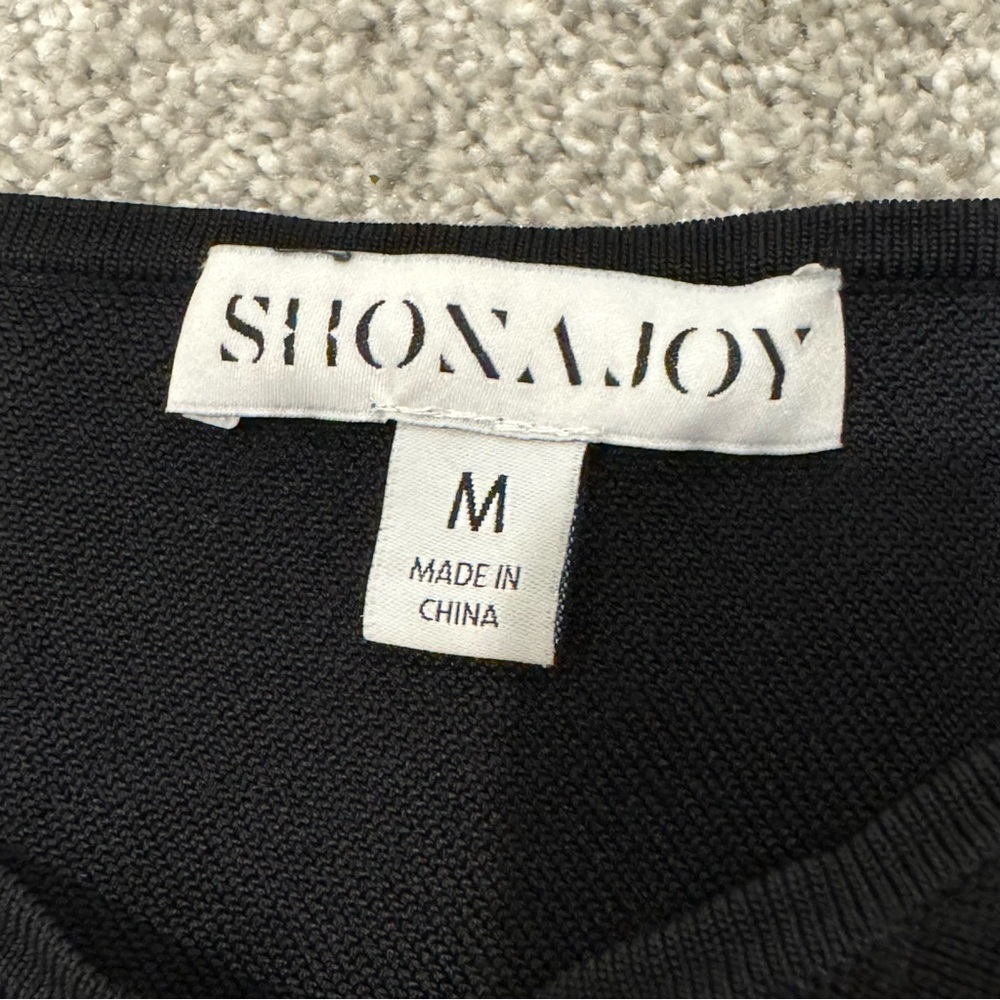 Shona Joy Basic Lucy One Shoulder Midi Dress Black Size Medium Like New - Picture 8 of 10